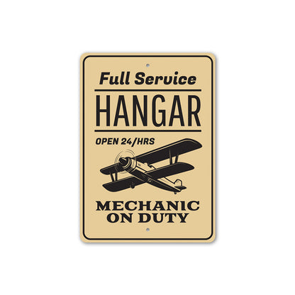 Full Service Hangar Mechanic Sign