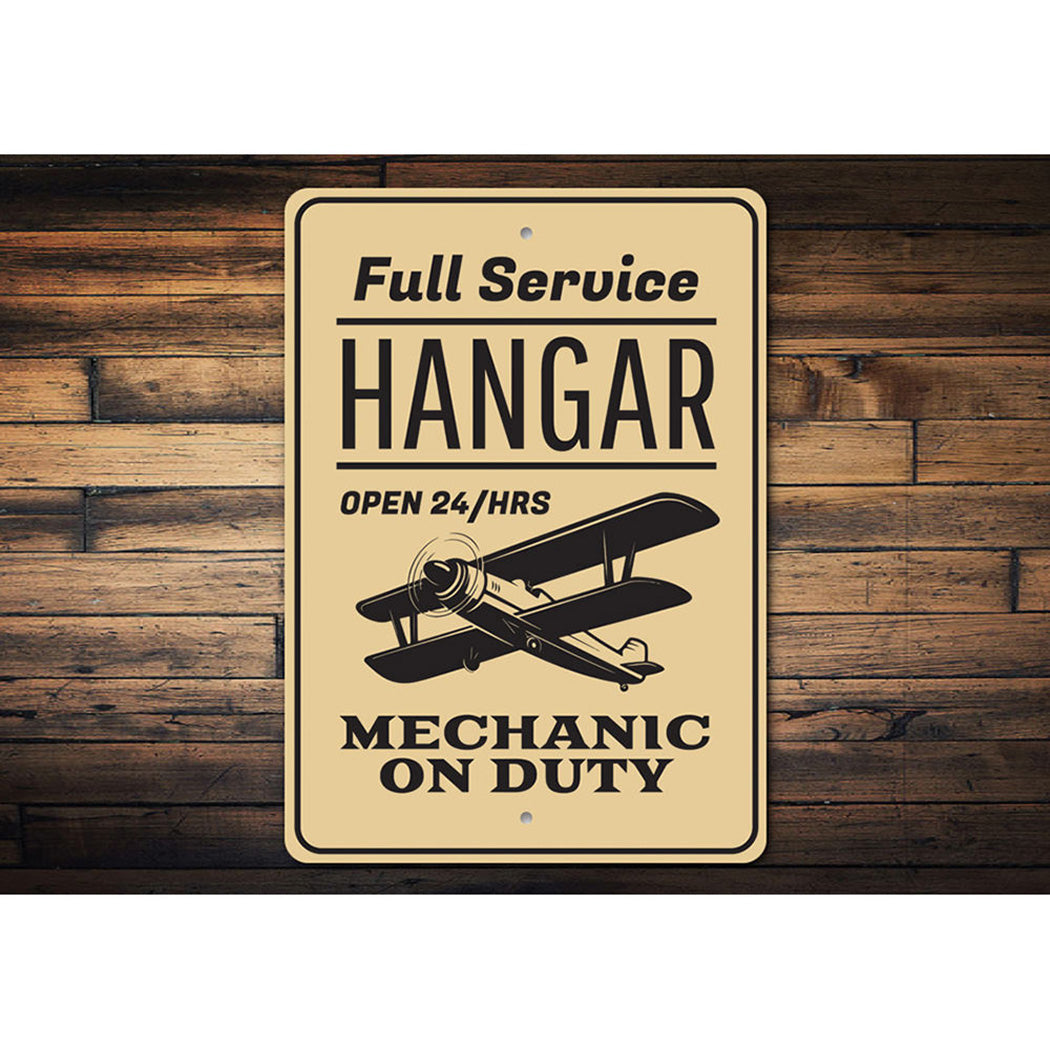 Full Service Hangar Mechanic Sign