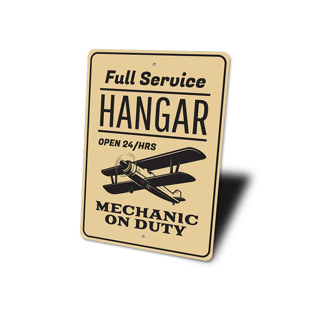 Full Service Hangar Mechanic Sign