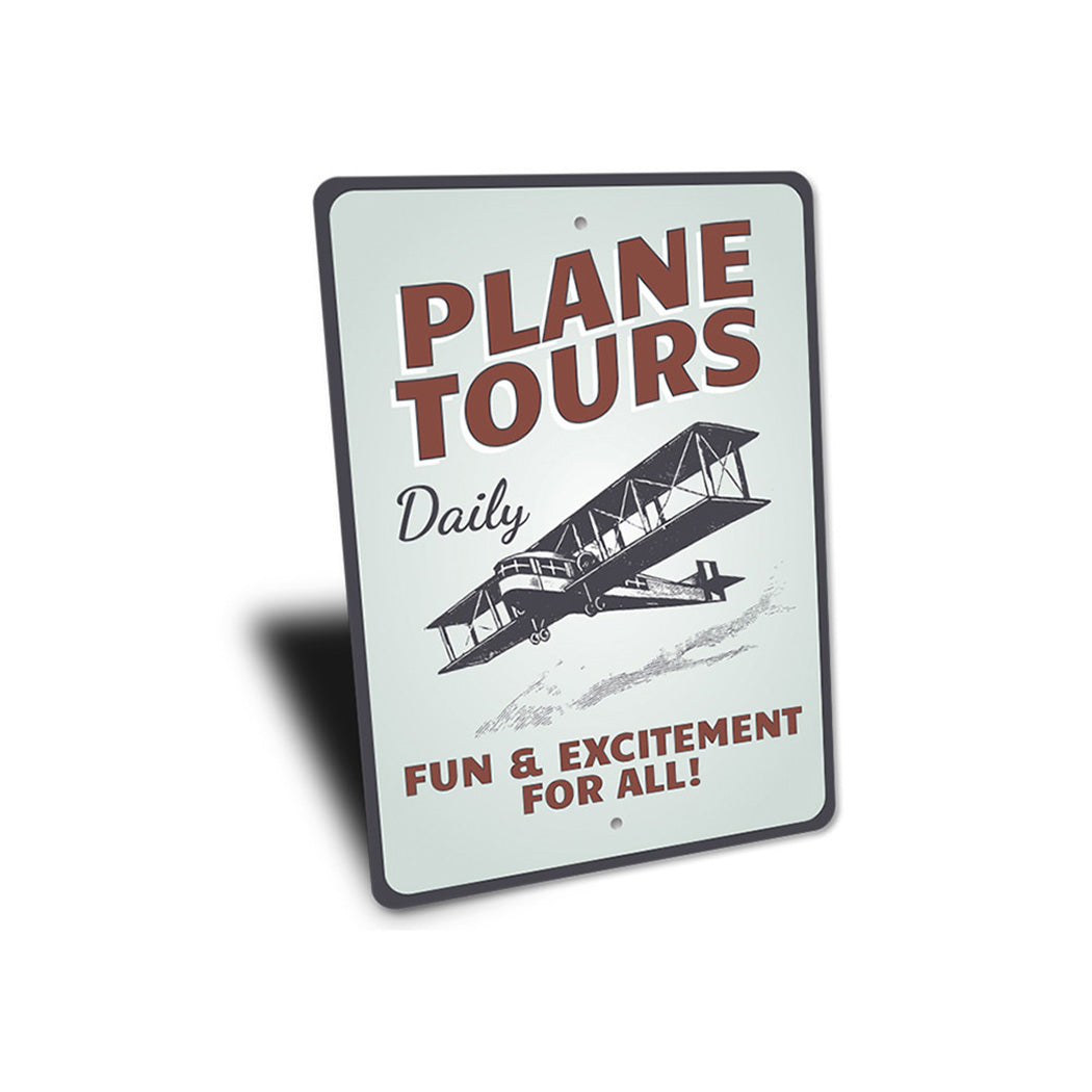 Plane Tours Daily Aviation Sign