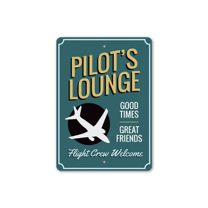 Pilot's Lounge Welcome Sign