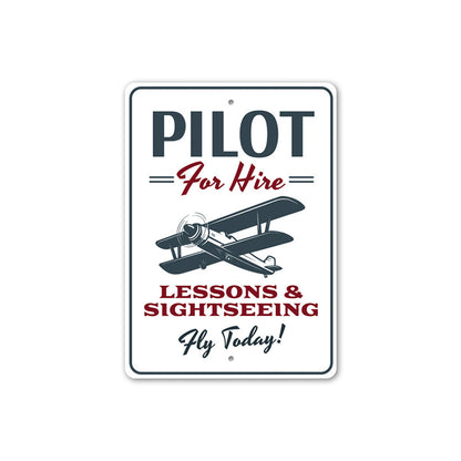 Pilot for Hire Aviation Sign