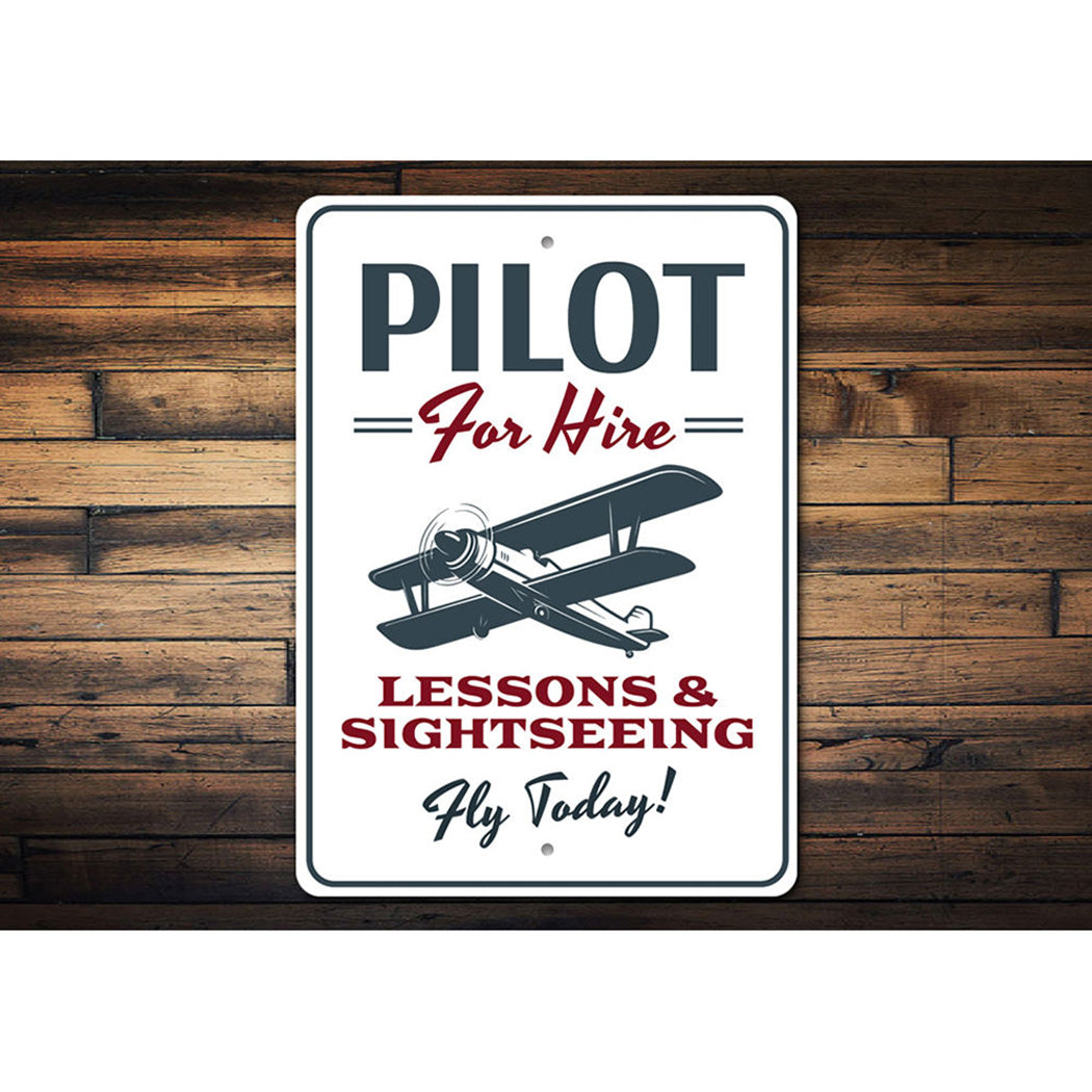 Pilot for Hire Aviation Sign