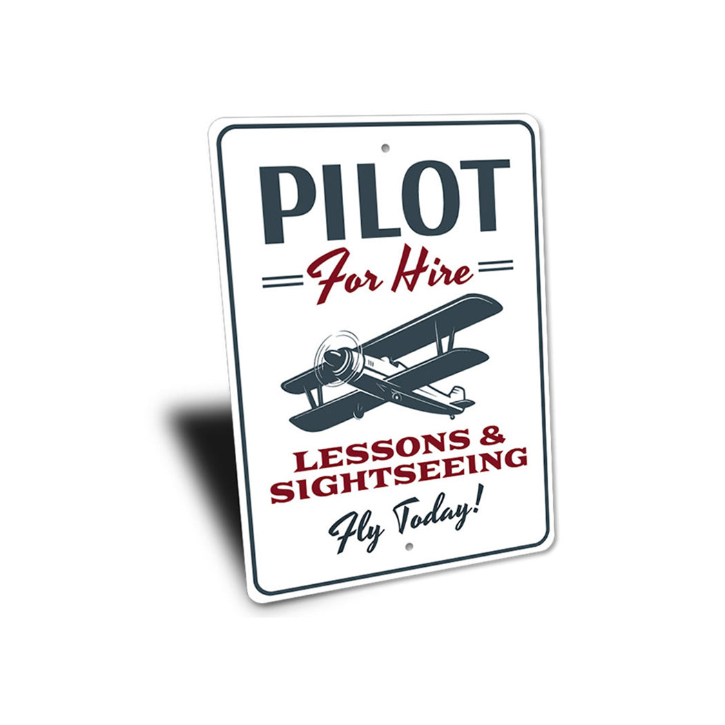 Pilot for Hire Aviation Sign