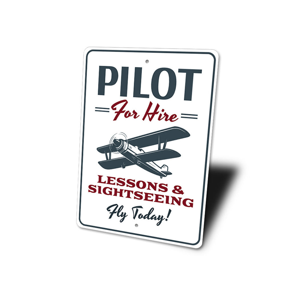 Pilot for Hire Aviation Sign