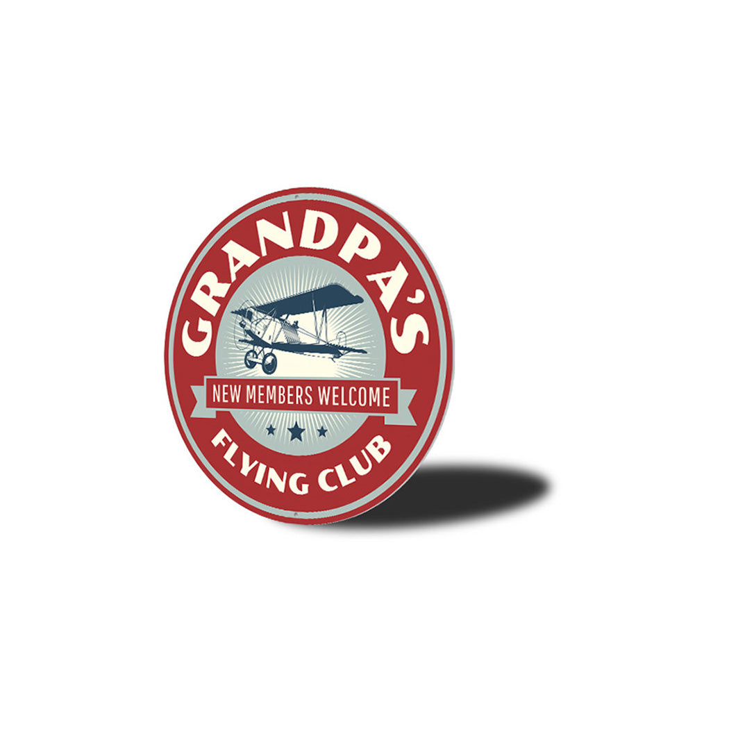 Grandpa's Flying Club Metal Sign