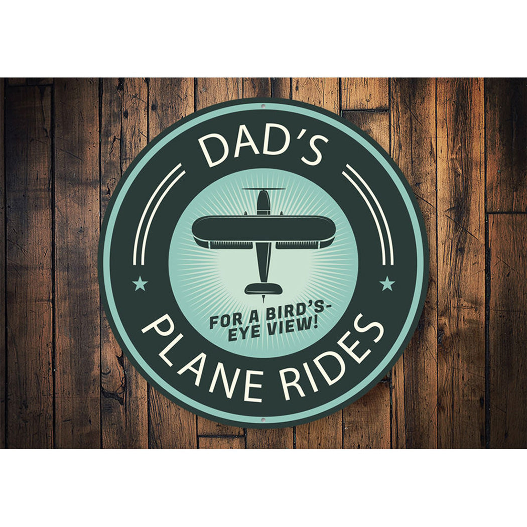 Plane Rides Bird's Eye View Airplane Sign Aluminum Sign