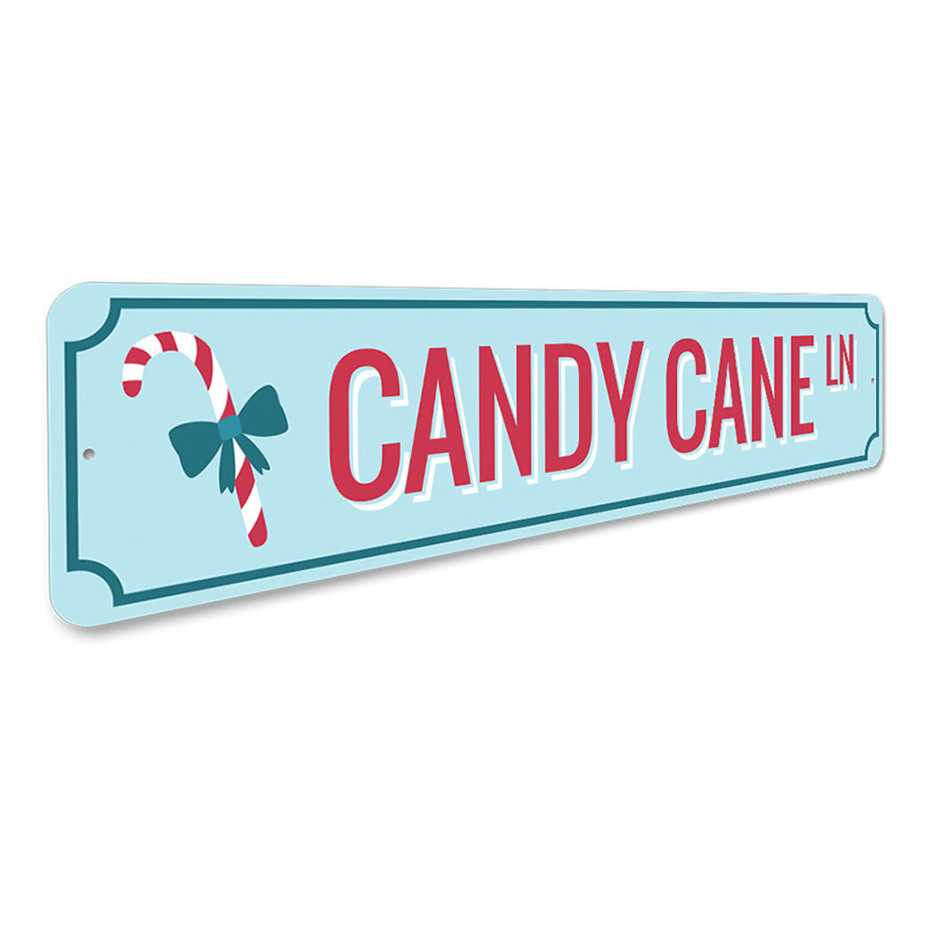 Candy Cane Ln Lane Holiday Sign