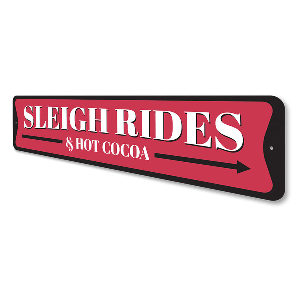 Sleigh Rides and Hot Cocoa Christmas Sign