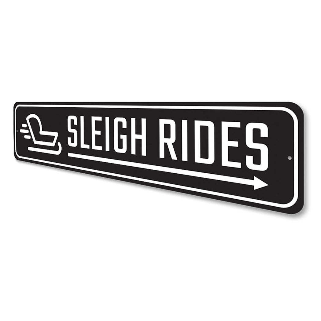 Sleigh Rides This Way Season Sign