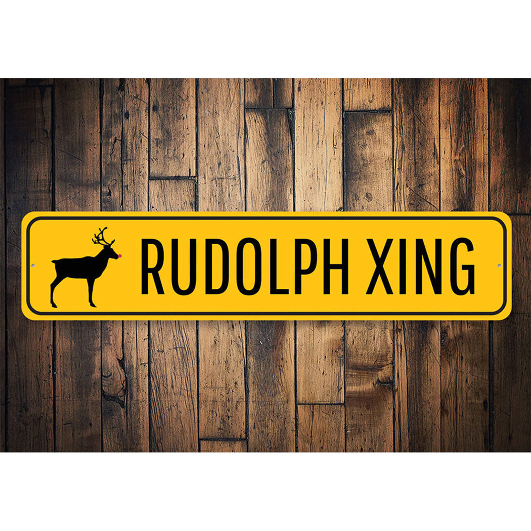 Rudolph Xing Yuletide Sign