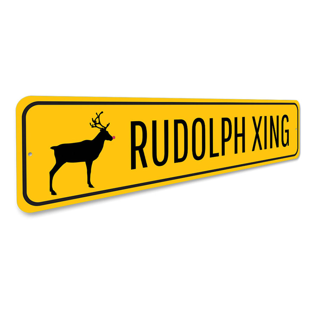 Rudolph Xing Yuletide Sign