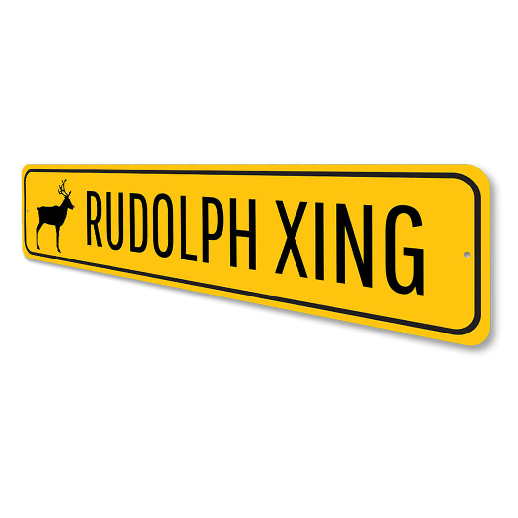 Rudolph Xing Yuletide Sign