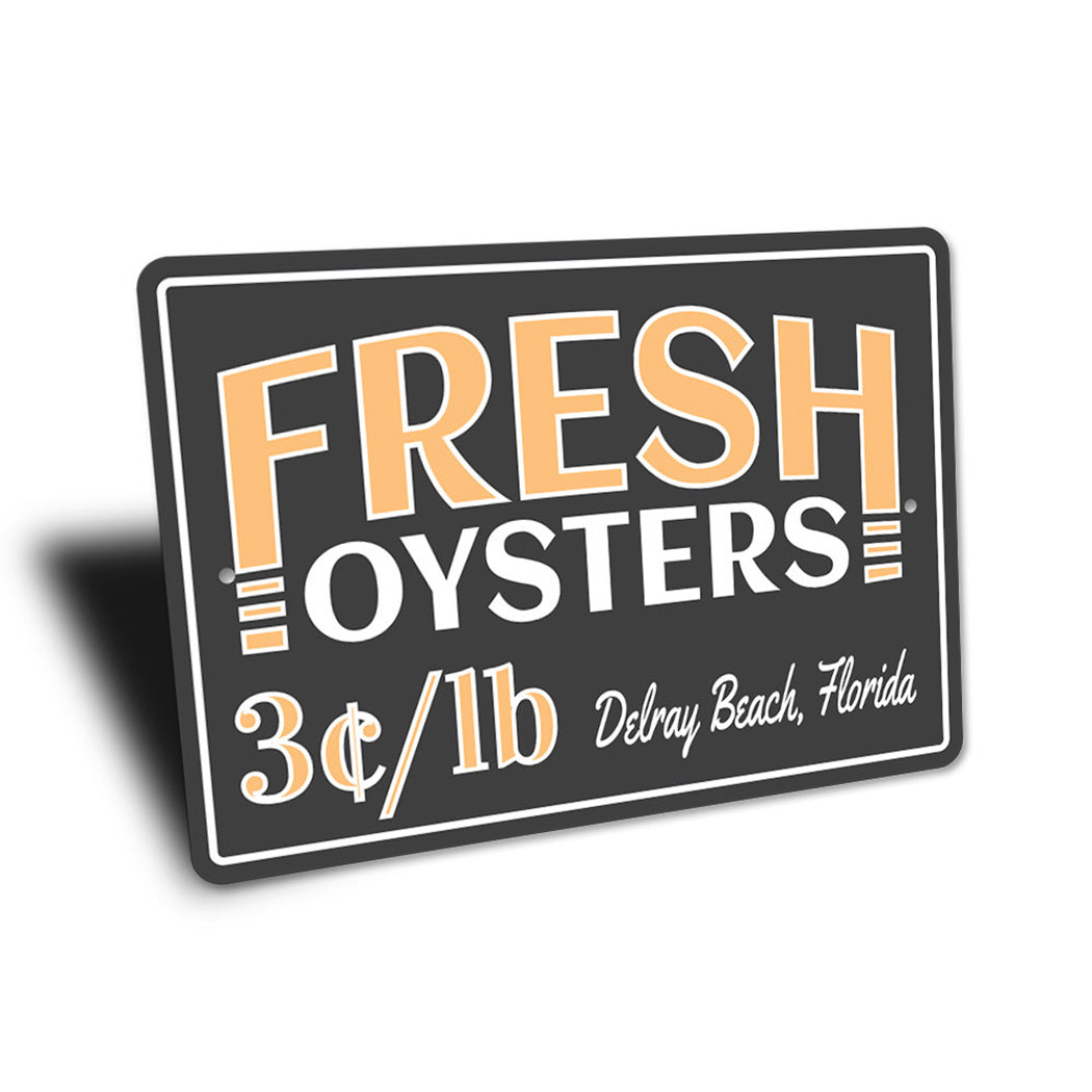 Fresh Oysters Custom Sign