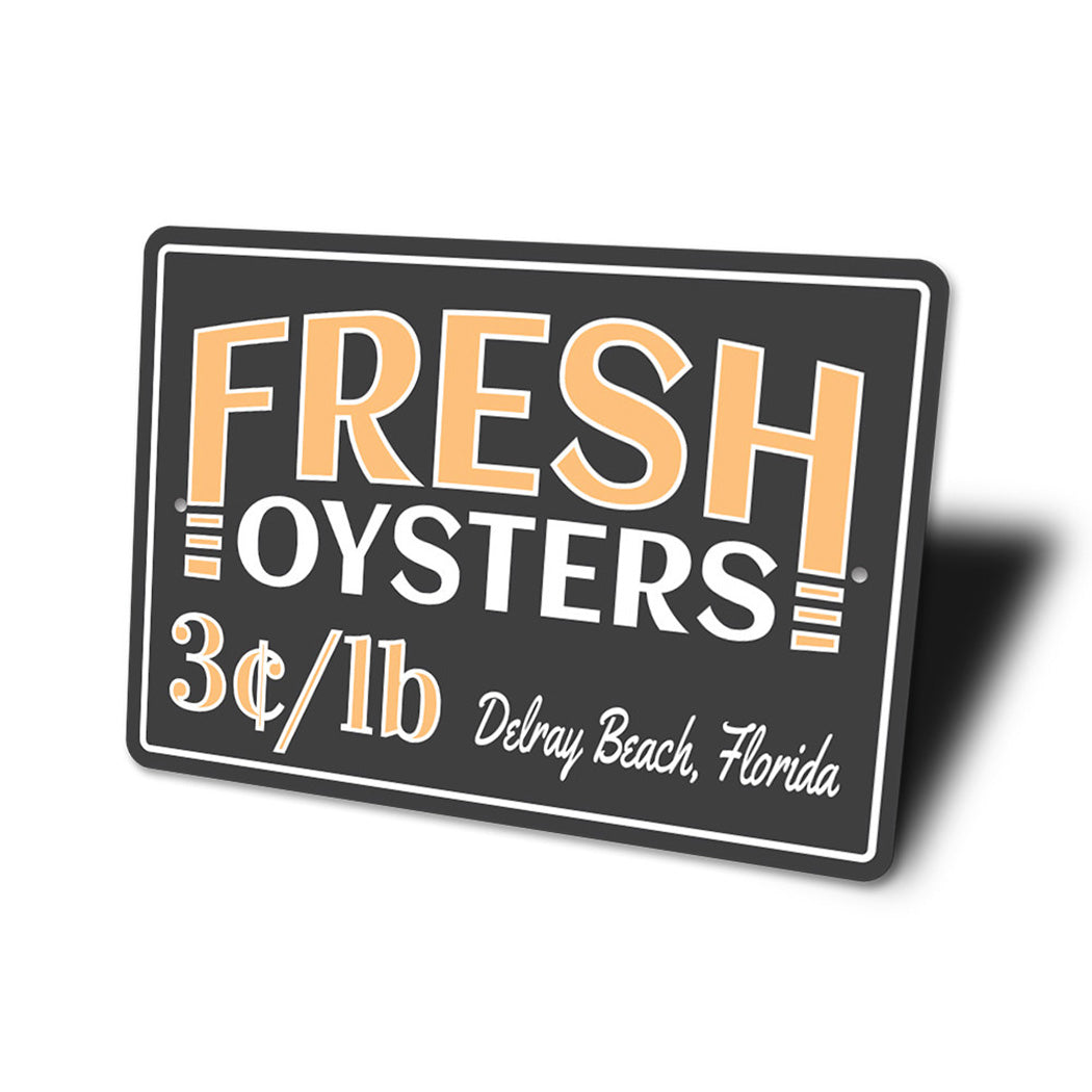 Fresh Oysters Custom Sign