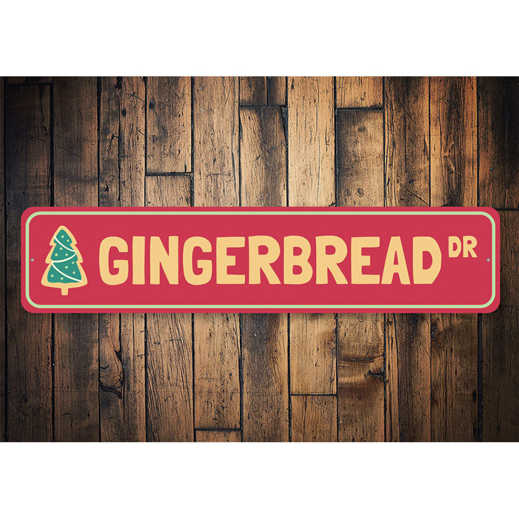 Gingerbread Drive Holiday Sign