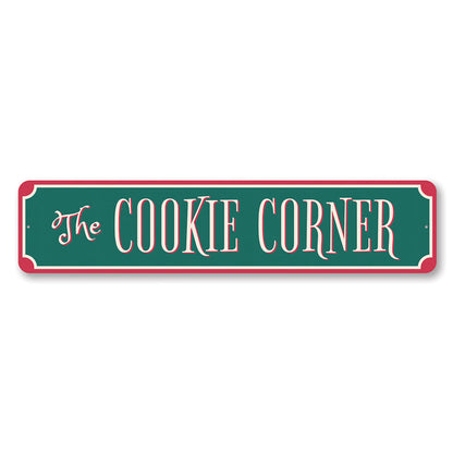 The Cookie Corner Holiday Metal Sign