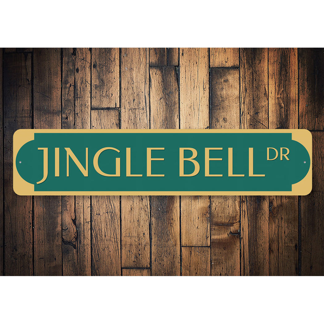 Jingle Bell Drive Christmas Sign