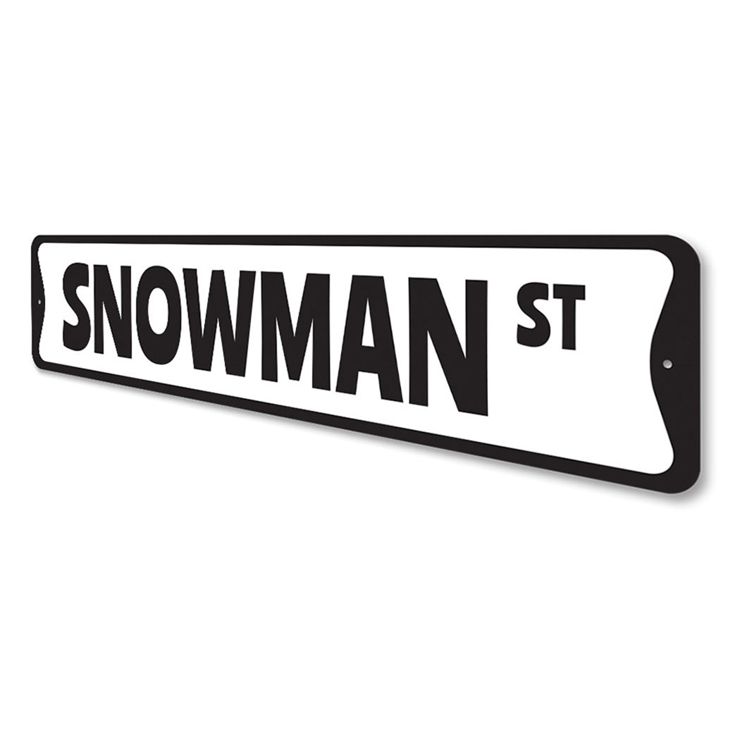 Snowman Street Christmas Sign