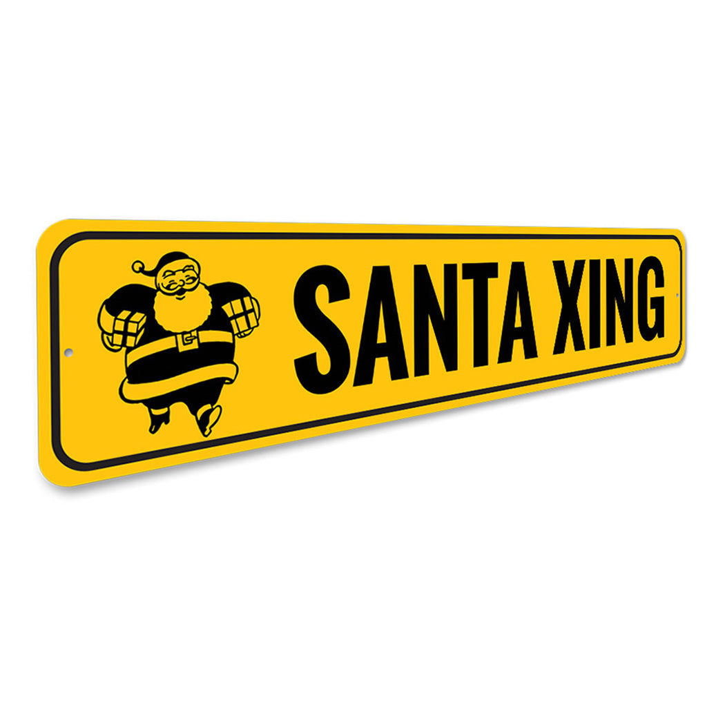Santa Xing Holiday Sign