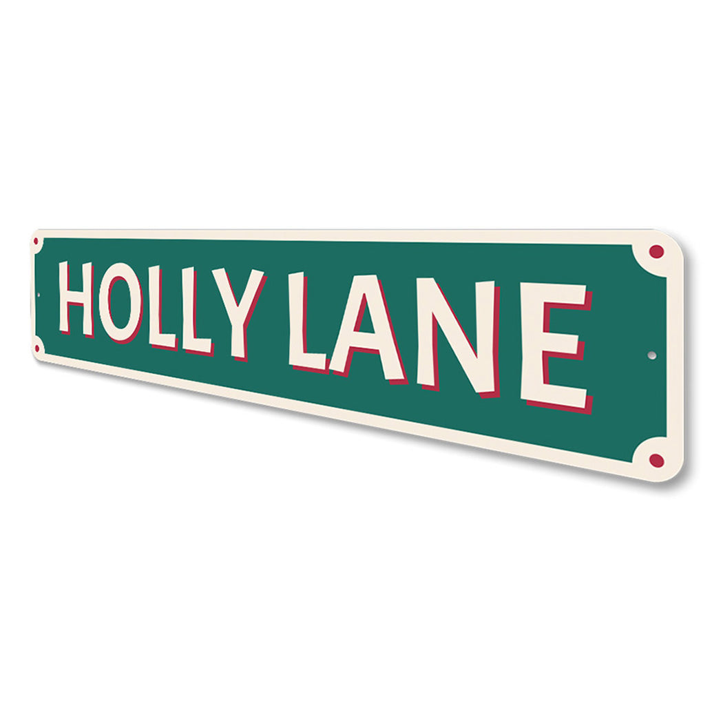 Holly Lane Yuletide Sign