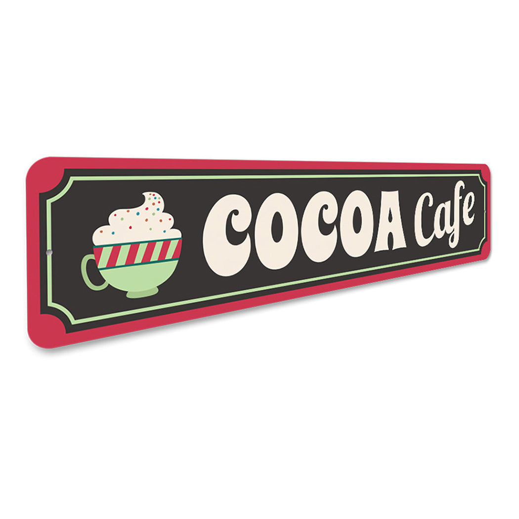 Hot Cocoa Cafe Yuletide Sign
