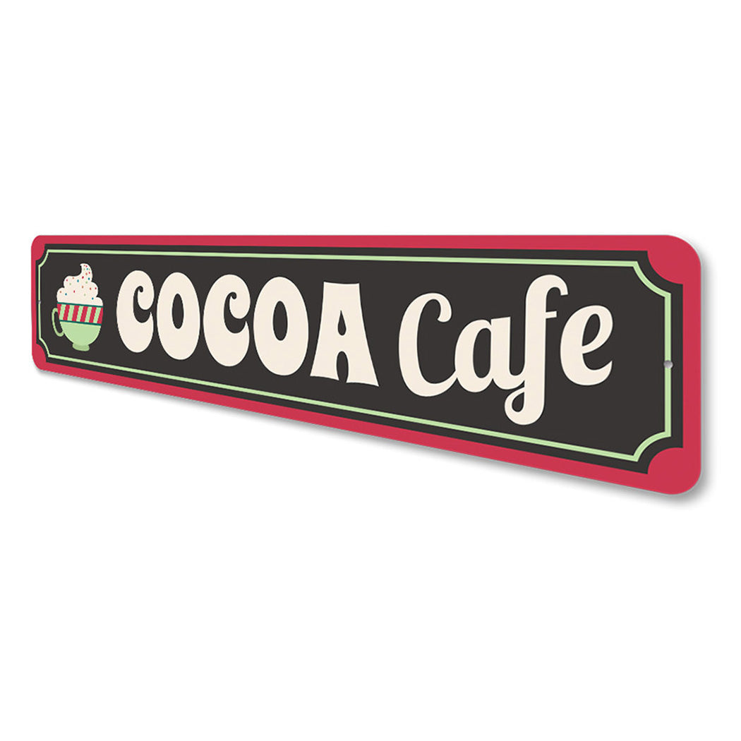 Hot Cocoa Cafe Yuletide Sign