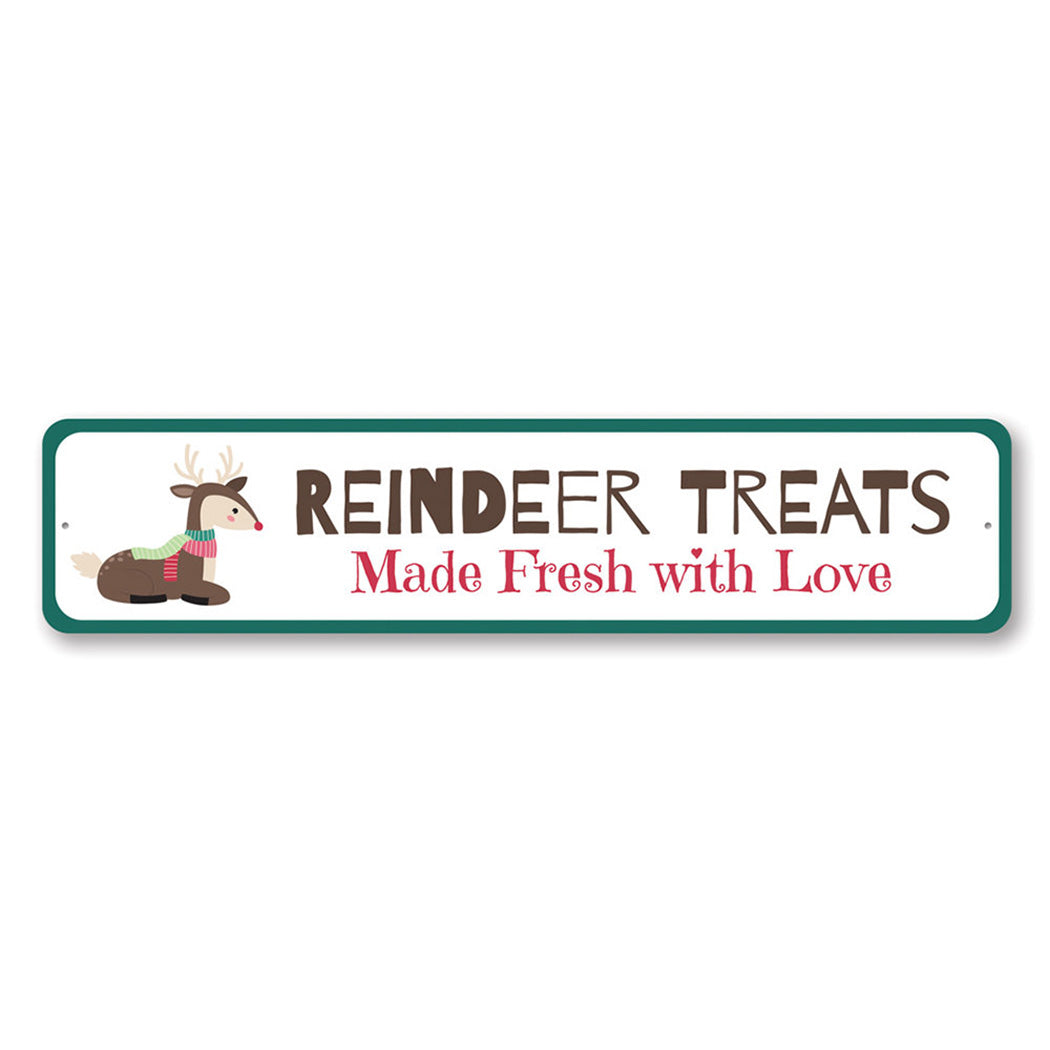 Reindeer Treats Holiday Metal Sign