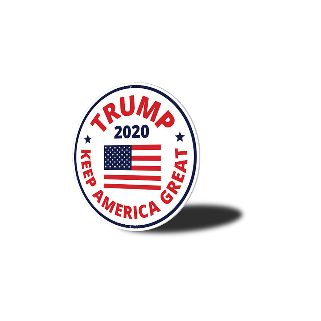 Trump 2024 Flag Metal Sign
