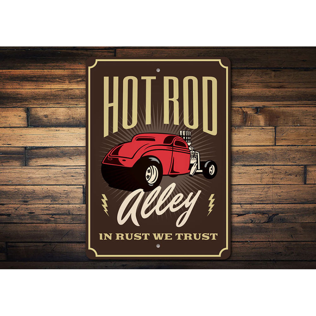 Hot Rod Alley - In Rust We Trust Garage Sign