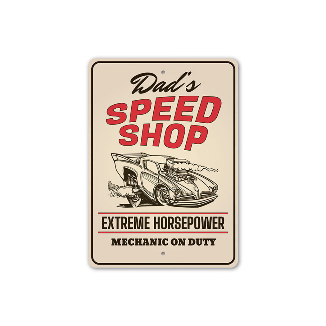 Mechanic on Duty Speed Shop Sign