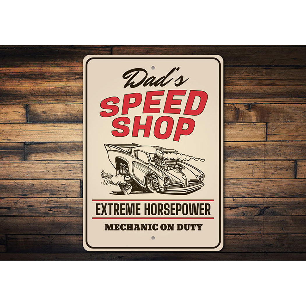 Mechanic on Duty Speed Shop Sign