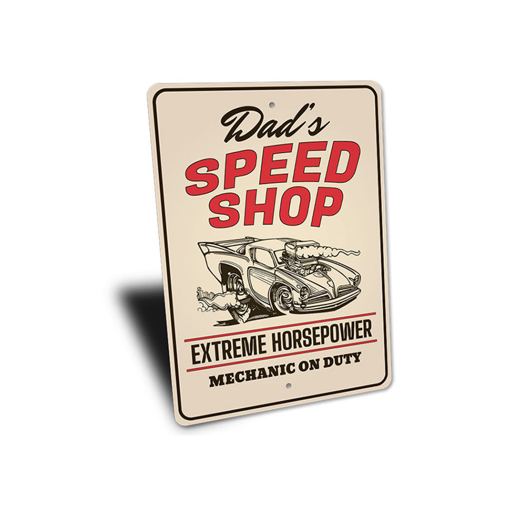 Mechanic on Duty Speed Shop Sign