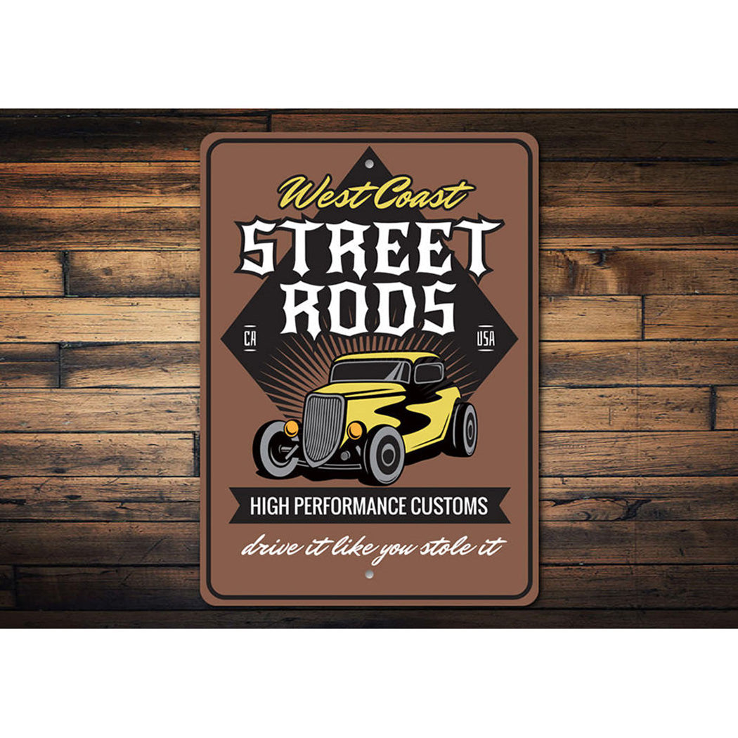 Street Rods High Performance Customs Shop Sign