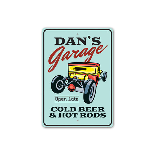 Cold Beer and Hot Rods Garage Sign
