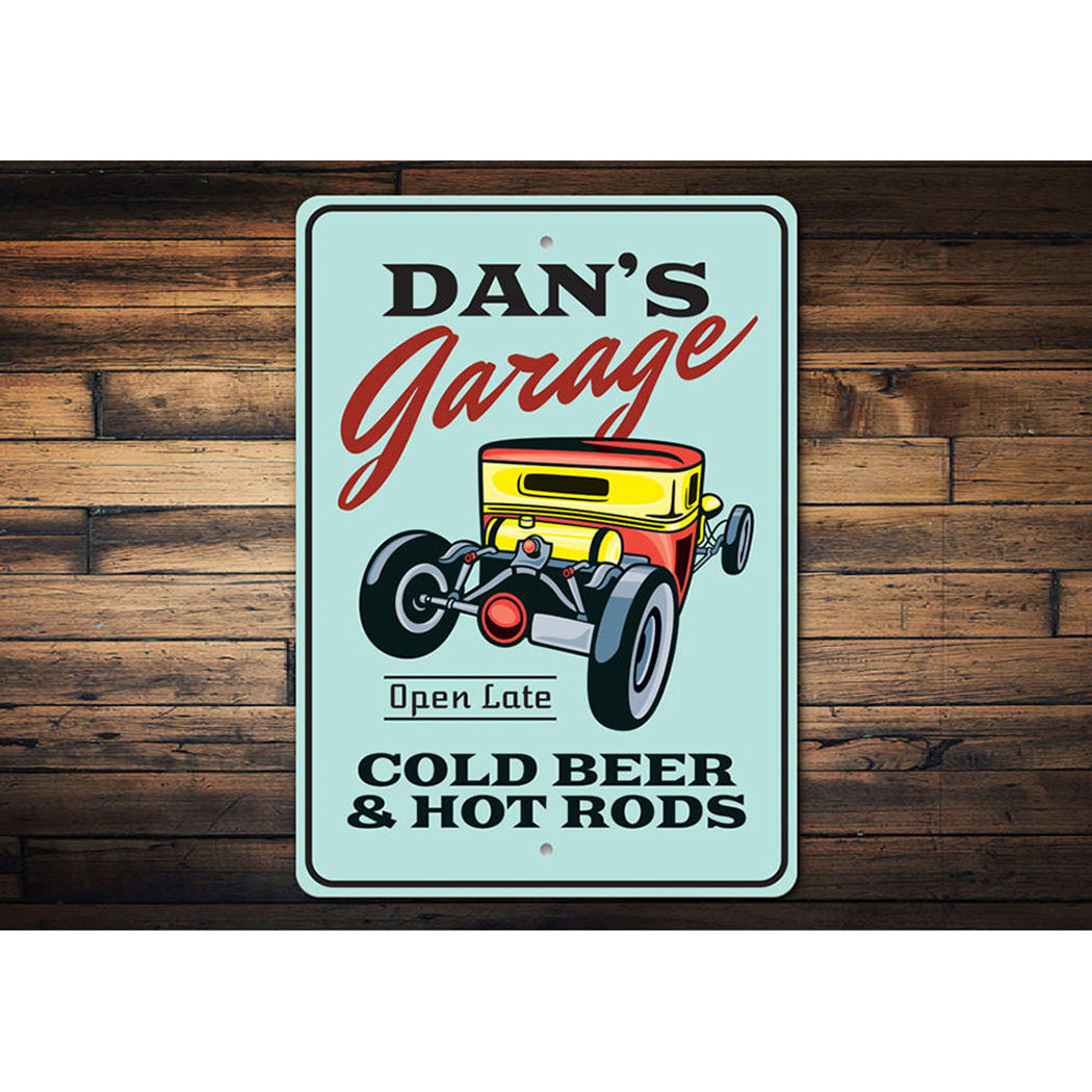 Cold Beer and Hot Rods Garage Sign
