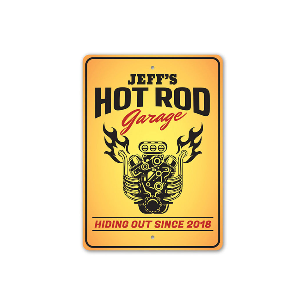 Hot Rod Garage Established Date Sign