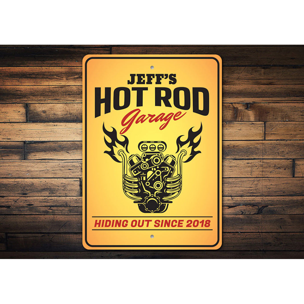 Hot Rod Garage Established Date Sign