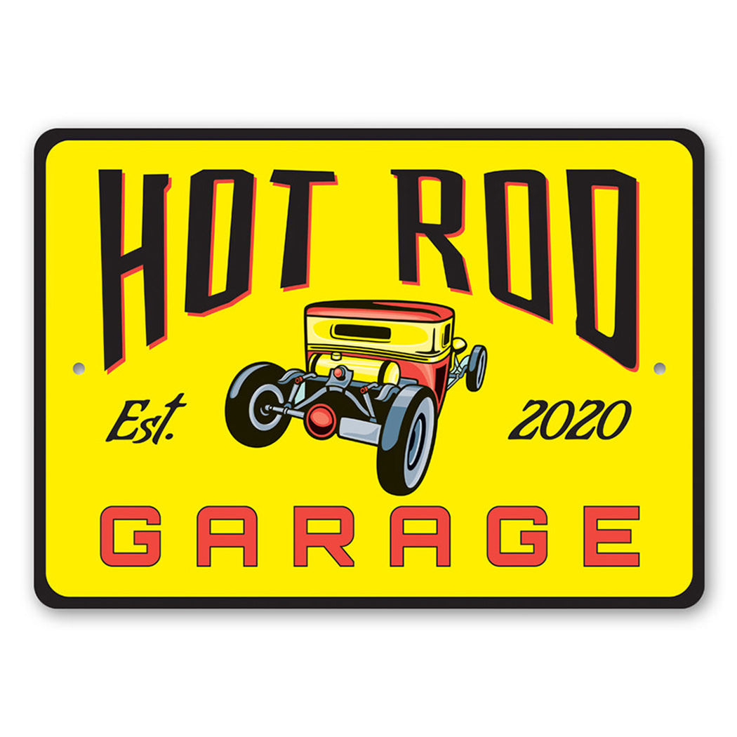 Hot Rod Garage Established Year Sign