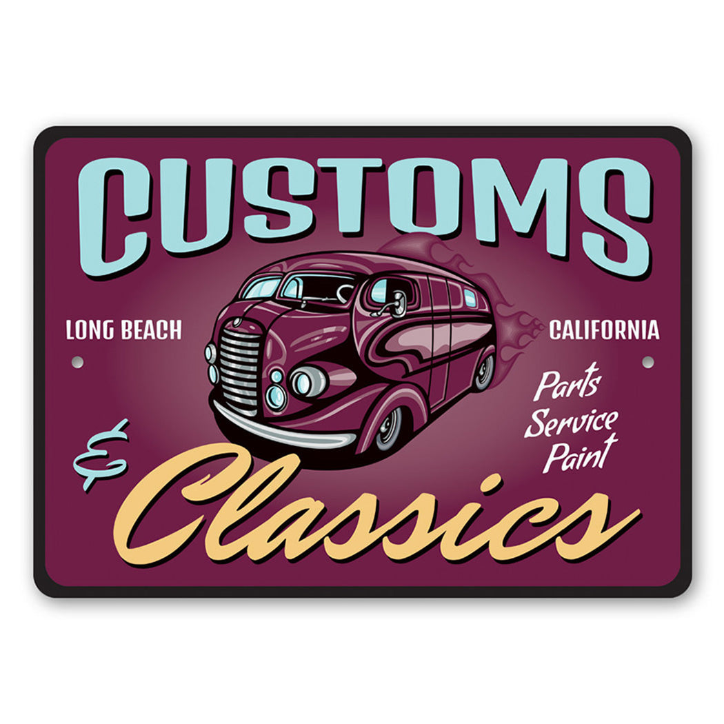 Customs and Classics Shop Sign