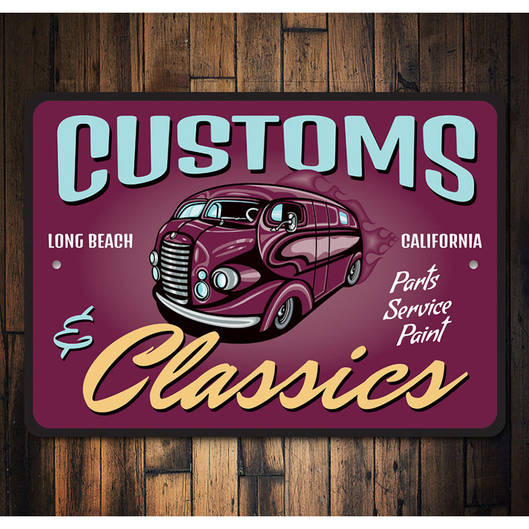 Customs and Classics Shop Sign