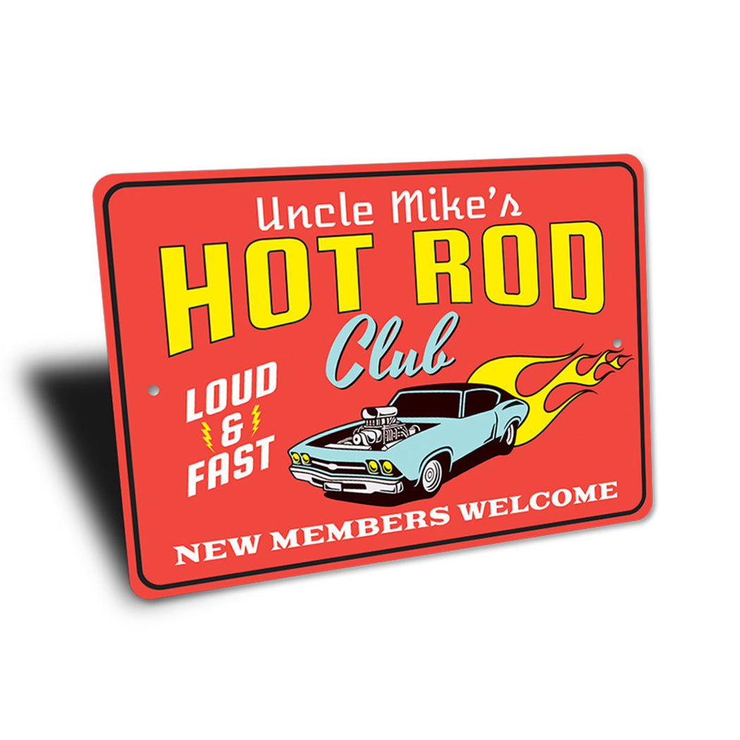 Hot Rod Club - New Members Welcome Sign