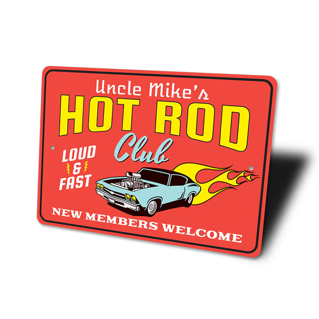 Hot Rod Club - New Members Welcome Sign