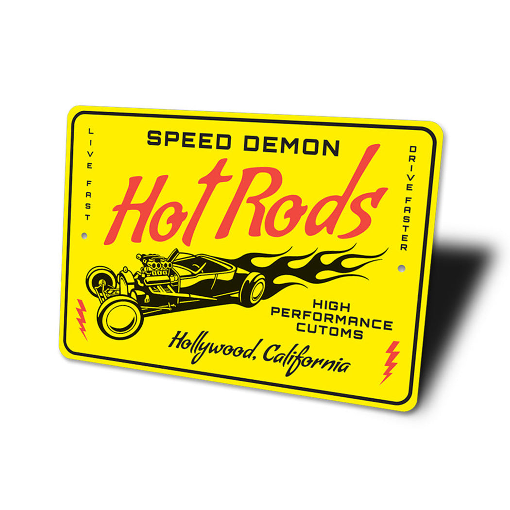 Speed Demon Hot Rods High Performance Customs Sign