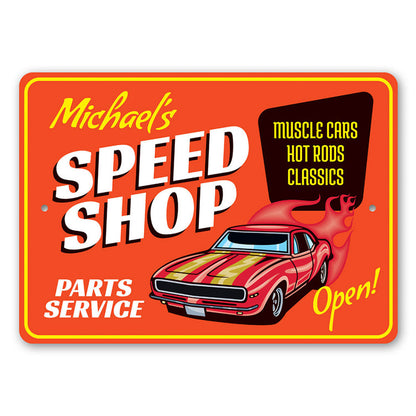 Parts and Service Speed Shop Sign