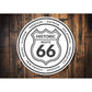 Historic Route 66 States Novelty Sign Aluminum Sign