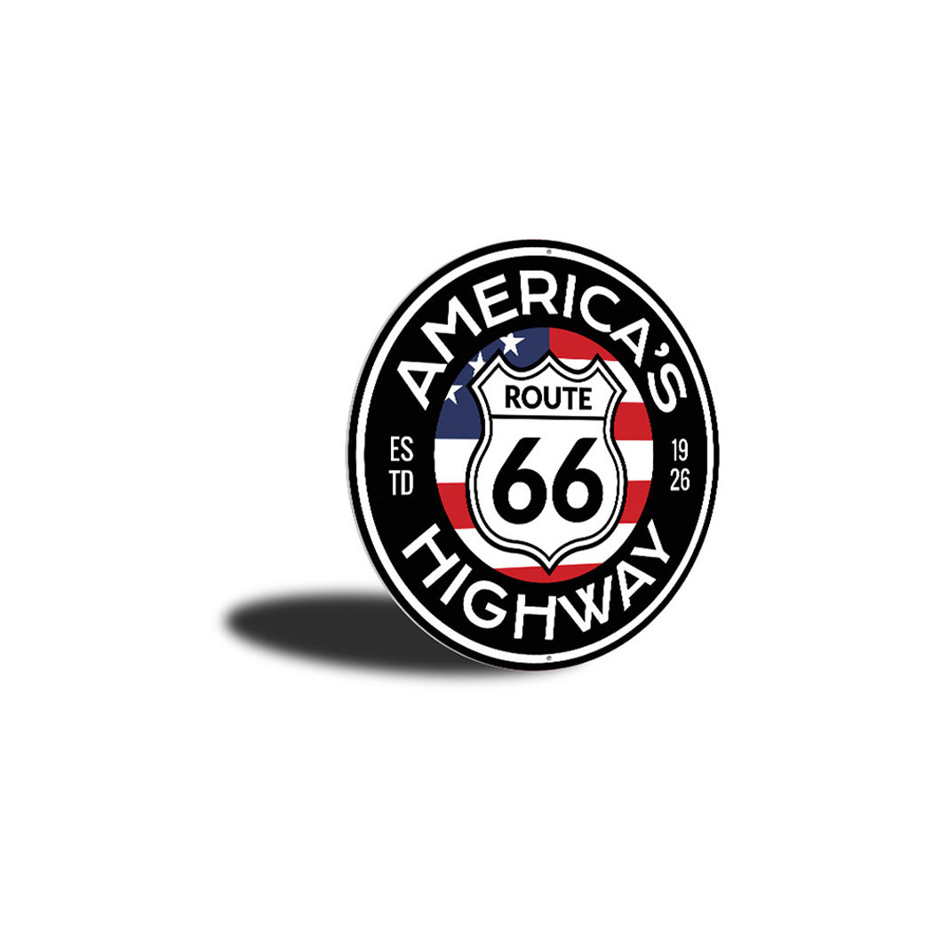 America's Highway Est 1926 Route 66 Sign Aluminum Sign