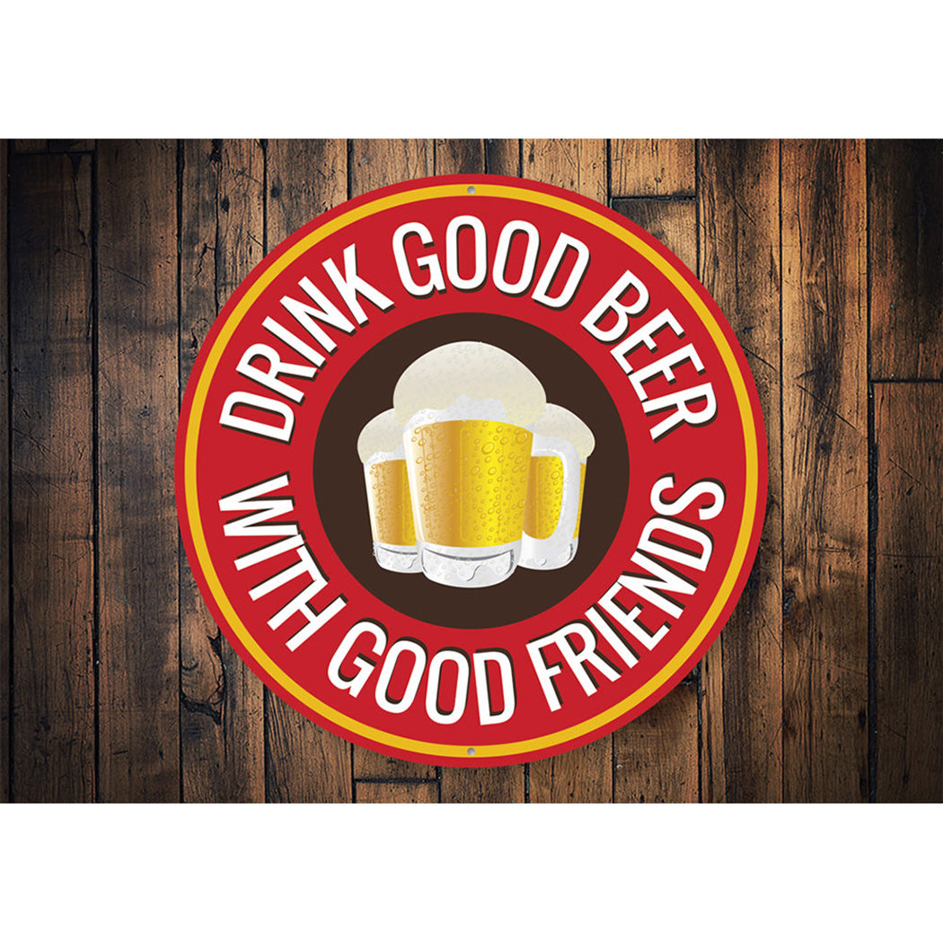 Drink Good Beer Pub Man Cave Sign