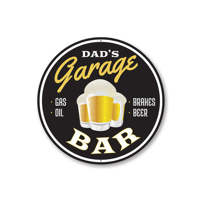Gas, Oil, Brakes and Beer Garage Bar Sign Aluminum Sign