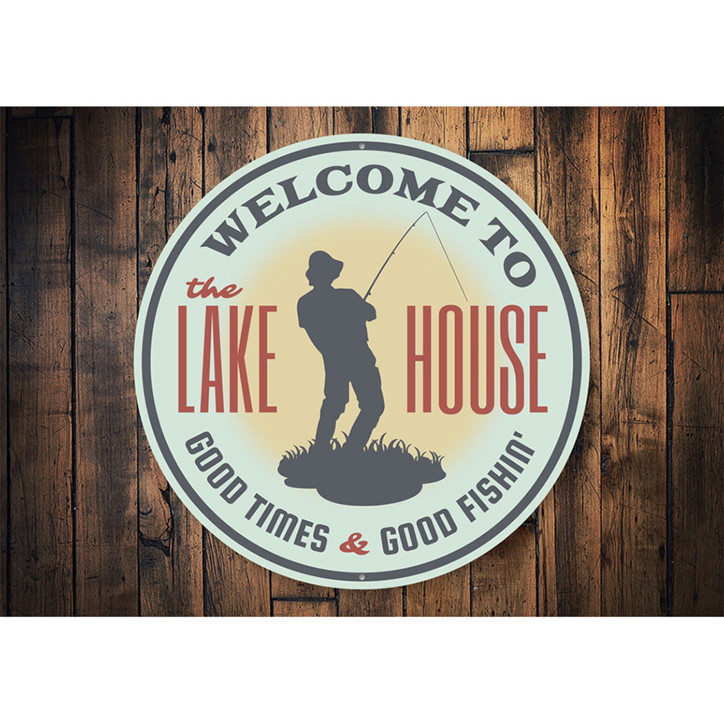 Welcome to the Lake House Sign Aluminum Sign